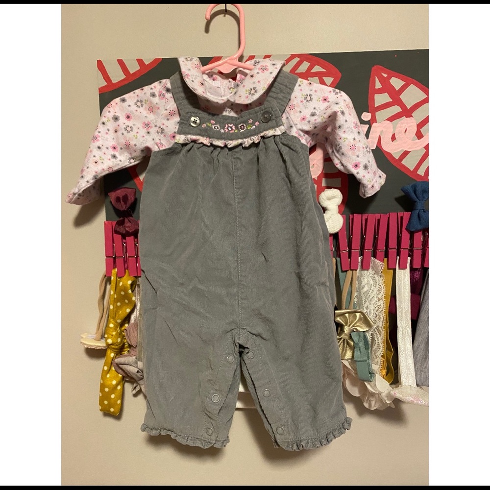 2-piece matching overalls set